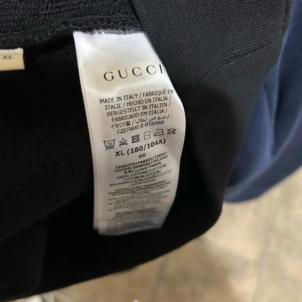 Men's Gucci interlocking G jersey, cotton logo sweatshirt size XL made in Italy